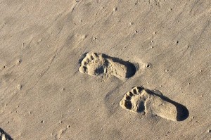 Spuren im Sand